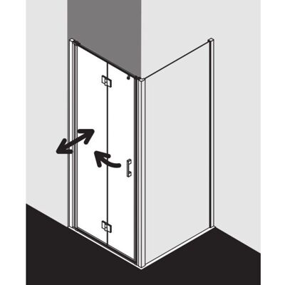 Porte de Douche Kermi Liga - 80x185cm, Argent Mat, ESG Clair - Publicité Porte de Douche Kermi Liga - 80x185cm, Argent Mat, ESG Clair - Publicité
