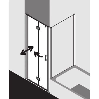 Porte de Douche Kermi Liga - Verre de Sécurité, Argent Mat, 120cm x 185cm - Publicité Porte de Douche Kermi Liga - Verre de Sécurité, Argent Mat, 120cm x 185cm - Publicité