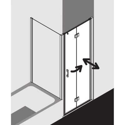 Porte de Douche Liga - 2 Vitrages, Argent Brillant, Sécurité 75x200cm - Publicité Porte de Douche Liga - 2 Vitrages, Argent Brillant, Sécurité 75x200cm - Publicité