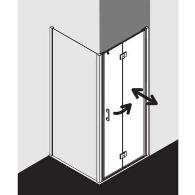 Porte de Douche Liga de Kermi - Pliable, Argent Brillant, 100x185cm - Publicité Porte de Douche Liga de Kermi - Pliable, Argent Brillant, 100x185cm - Publicité