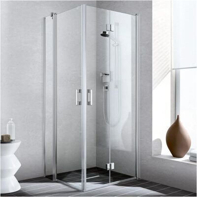 Kermi Merk Liga Hoekinstap - Zilver, 80cm x 200cm - Douchecabine Kermi Merk Liga Hoekinstap - Zilver, 80cm x 200cm - Douchecabine