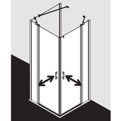 Kermi Liga Entrée d'angle - Douche en Deux Parties avec Verre de Sécurité - Publicité Kermi Liga Entrée d'angle - Douche en Deux Parties avec Verre de Sécurité - Publicité