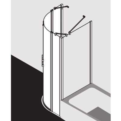 Kermi LIGA Dusche mit Pendeltür und Festfeld Kermi LIGA Dusche mit Pendeltür und Festfeld