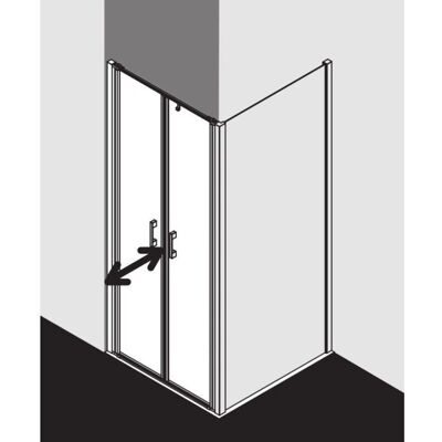 Kermi Marque: Porte Battante Liga 2 pièces - Niche/Vitre Brillante - Publicité Kermi Marque: Porte Battante Liga 2 pièces - Niche/Vitre Brillante - Publicité