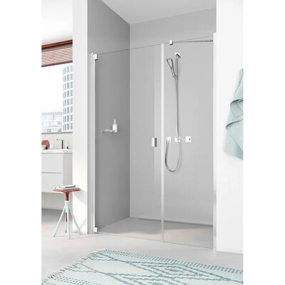 Porte de douche Kermi Raya - 120x200cm - Argent brillant - Verre clair - Type Pendulaire - Publicité Porte de douche Kermi Raya - 120x200cm - Argent brillant - Verre clair - Type Pendulaire - Publicité