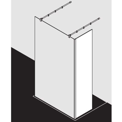 Porte de douche modèle XB de Kermi - Argent brillant - Walk-In - Publicité Porte de douche modèle XB de Kermi - Argent brillant - Walk-In - Publicité
