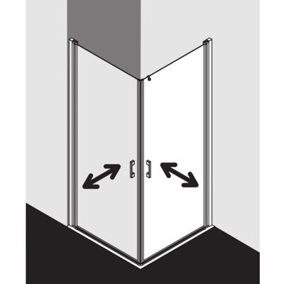 Kermi Liga Entrée d’angle Demi avec Porte Pivotante 100x200cm - Porte de Douche - Publicité Kermi Liga Entrée d’angle Demi avec Porte Pivotante 100x200cm - Porte de Douche - Publicité