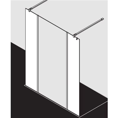 Kermi Modèle XB Douche Walk-In - Argent Brillant - Verre de Sécurité - Publicité Kermi Modèle XB Douche Walk-In - Argent Brillant - Verre de Sécurité - Publicité
