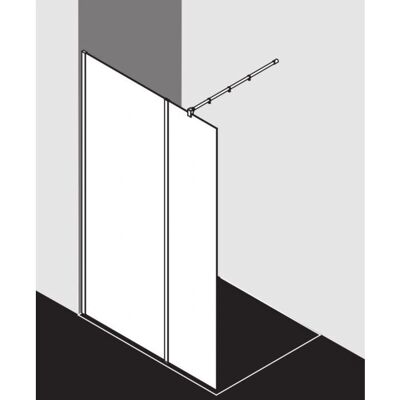 Kermi Enceinte de douche Walk-In Fixe - Argent Brillant - 2000mm - Publicité Kermi Enceinte de douche Walk-In Fixe - Argent Brillant - 2000mm - Publicité