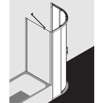 Kermi Liga Viertelkreis-Duschkabine - Silber Mattglanz - 80x80x200cm Kermi Liga Viertelkreis-Duschkabine - Silber Mattglanz - 80x80x200cm