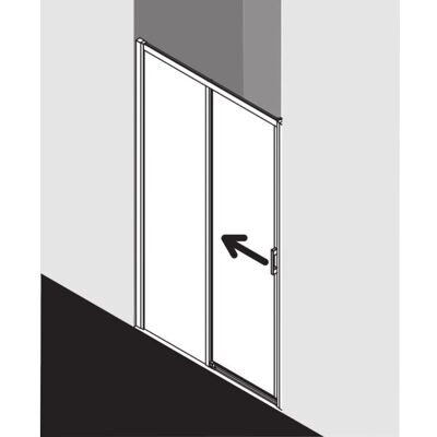 Kermi Liga Porte Coulissante 2 pièces sans sol - Porte de Douche - Publicité Kermi Liga Porte Coulissante 2 pièces sans sol - Porte de Douche - Publicité