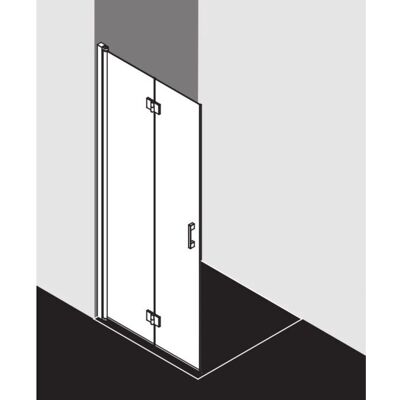 Kermi Liga Walk-In Wand Pendel-Falttür Silber hochglanz - Duschabtrennung Kermi Liga Walk-In Wand Pendel-Falttür Silber hochglanz - Duschabtrennung