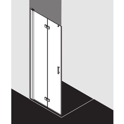Paroi de douche Walk-In Diga de Kermi - Argent brillant - Publicité Paroi de douche Walk-In Diga de Kermi - Argent brillant - Publicité
