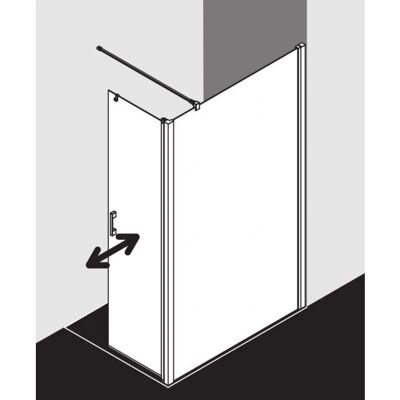 Paroi de douche Walk-In Kermi Argent - Stabilisation 90°, Verre Clair - Publicité Paroi de douche Walk-In Kermi Argent - Stabilisation 90°, Verre Clair - Publicité