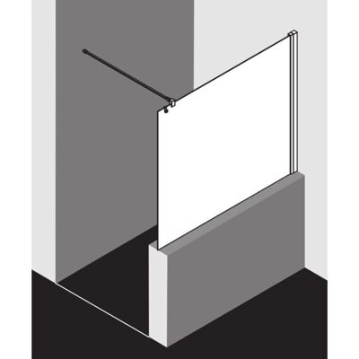 Kermi Silber Walk-In Wand - Sicherheitsglas Duschwand Kermi Silber Walk-In Wand - Sicherheitsglas Duschwand