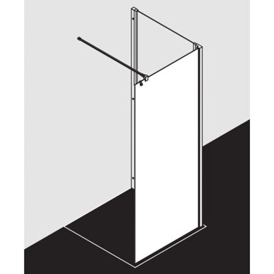 Mur Walk-In Kermi Liga - Paroi de douche en verre argent réglable - Publicité Mur Walk-In Kermi Liga - Paroi de douche en verre argent réglable - Publicité