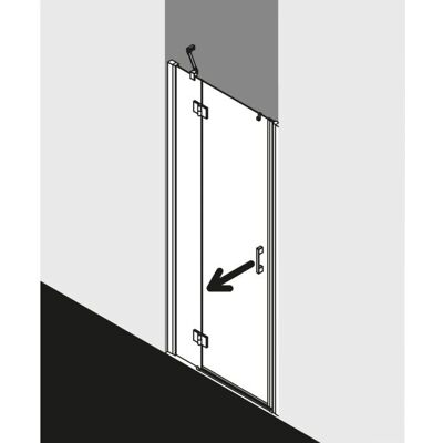 Porte de douche Kermi Liga - 105x200cm - Argent / Brillant - Gauche - Porte de salle de bain - Publicité Porte de douche Kermi Liga - 105x200cm - Argent / Brillant - Gauche - Porte de salle de bain - Publicité