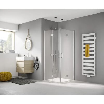 Kermi Liga Entrée d'angle 78x200cm - Porte de Douche en Verre de Sécurité - Publicité Kermi Liga Entrée d'angle 78x200cm - Porte de Douche en Verre de Sécurité - Publicité