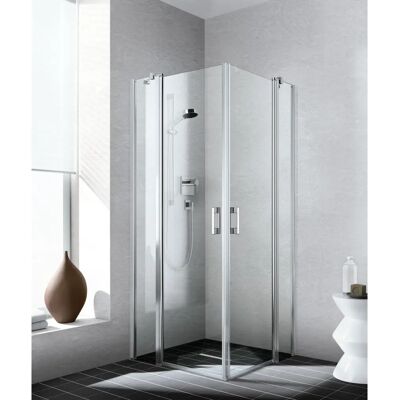 Porte de Douche Kermi Liga - Argent Brillant - Entrée d'angle 2 pièces - Publicité Porte de Douche Kermi Liga - Argent Brillant - Entrée d'angle 2 pièces - Publicité