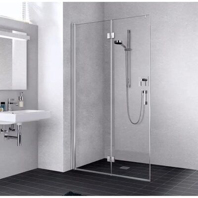 Kermi Liga Walk-In Wand Pendel-Falttür - 1100x2000mm - Silber Kermi Liga Walk-In Wand Pendel-Falttür - 1100x2000mm - Silber