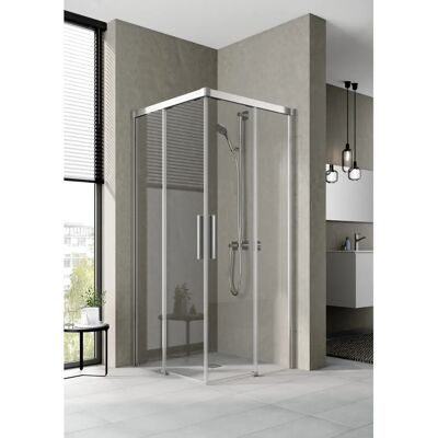 Paroi de douche Kermi Nica - Argent brillant, verre trempé de sécurité - Publicité Paroi de douche Kermi Nica - Argent brillant, verre trempé de sécurité - Publicité