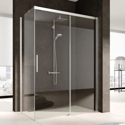 Porte coulissante Kermi Nica - Sans sol, 2 pièces, 150cm, Argent - Publicité Porte coulissante Kermi Nica - Sans sol, 2 pièces, 150cm, Argent - Publicité
