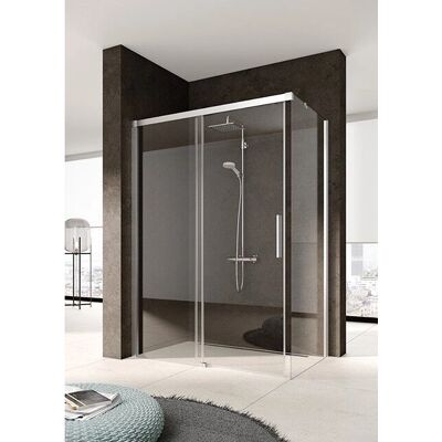 Kermi Nica Silber hochglanz Glass Duschwand - Duschwand Kermi Nica Silber hochglanz Glass Duschwand - Duschwand
