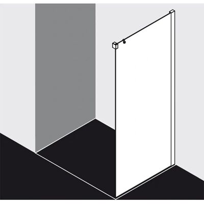 Kermi Nica Duschwand - 895-920mm, 2000mm, Silber Hochglanz, Klarglas Kermi Nica Duschwand - 895-920mm, 2000mm, Silber Hochglanz, Klarglas