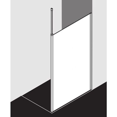 Écran de Douche Walk-In Kermi - Argent Brillant - 120x200mm - Publicité Écran de Douche Walk-In Kermi - Argent Brillant - 120x200mm - Publicité