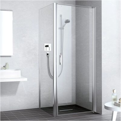 Kermi Liga Duschtür - 93x200cm - Silber mattglanz - ESG-Sicherheitsglas Kermi Liga Duschtür - 93x200cm - Silber mattglanz - ESG-Sicherheitsglas