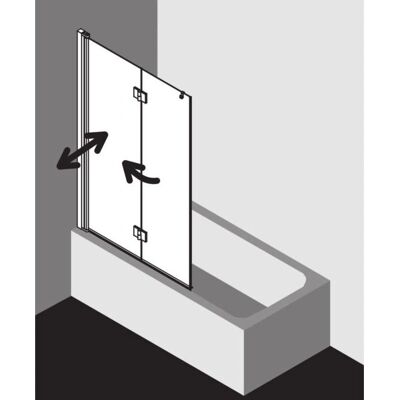 Kermi Liga Badewannenfaltwand - Sicherheitsglas Duschelement Kermi Liga Badewannenfaltwand - Sicherheitsglas Duschelement