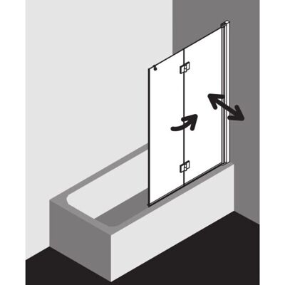 Paroi de douche Kermi LI2PR12015VPK - Argent brillant - Publicité Paroi de douche Kermi LI2PR12015VPK - Argent brillant - Publicité