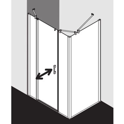 Porte de douche Pega de Kermi - Argent brillant, verre de sécurité, 100x185cm - Publicité Porte de douche Pega de Kermi - Argent brillant, verre de sécurité, 100x185cm - Publicité