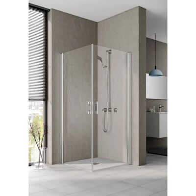Kermi Pega Duschkabine - Silber, 75x200cm, Pendeltür, Barrierefrei Kermi Pega Duschkabine - Silber, 75x200cm, Pendeltür, Barrierefrei