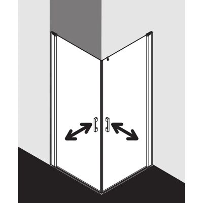Porte de douche Kermi Pega - Argent brillant, verre de sécurité 6mm, Sans obstacle - Publicité Porte de douche Kermi Pega - Argent brillant, verre de sécurité 6mm, Sans obstacle - Publicité