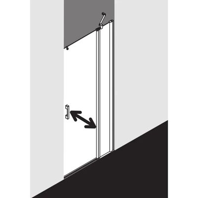 Porte de Douche Kermi Pega - 100x185cm, Argent, Porte Battante, Verre Sécurisé - Publicité Porte de Douche Kermi Pega - 100x185cm, Argent, Porte Battante, Verre Sécurisé - Publicité