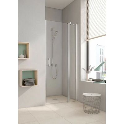 Porte de Douche Pega de Kermi - Design Sans Barrières en Verre Clair - Publicité Porte de Douche Pega de Kermi - Design Sans Barrières en Verre Clair - Publicité