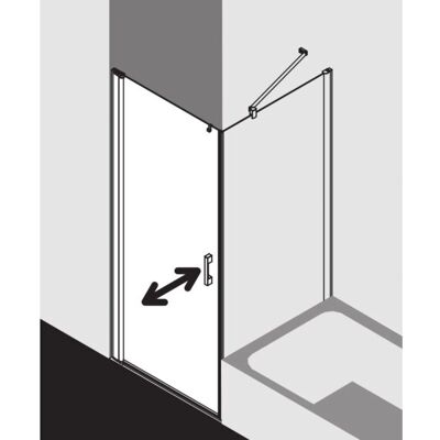 Porte de Douche Pega - Sans Barrière, Argent Brillant - Publicité Porte de Douche Pega - Sans Barrière, Argent Brillant - Publicité