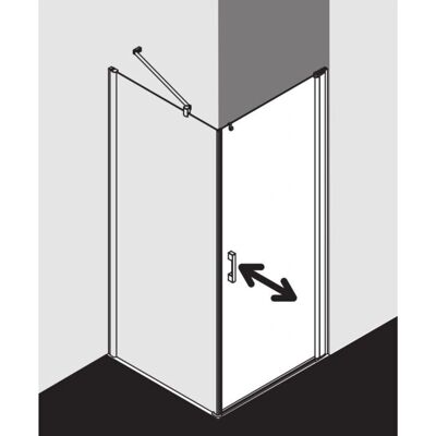Porte de Douche Kermi Pega - Sans Barrières, Verre Securité 6mm, Argenté - Publicité Porte de Douche Kermi Pega - Sans Barrières, Verre Securité 6mm, Argenté - Publicité