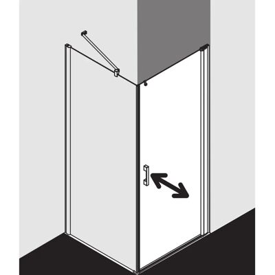 Porte de douche Pega de Kermi - 1030 mm, Argent brillant, Verre clair - Publicité Porte de douche Pega de Kermi - 1030 mm, Argent brillant, Verre clair - Publicité