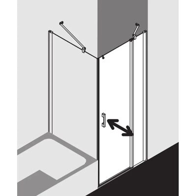 Porte de Douche Pega - 1100mm, 2000mm, Argent brillant - Porte de Douche - Publicité Porte de Douche Pega - 1100mm, 2000mm, Argent brillant - Porte de Douche - Publicité