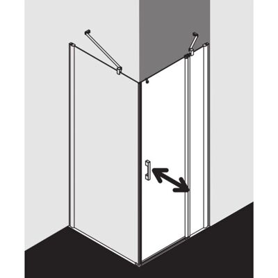 Porte de Douche Pega de Kermi - 120x200cm, Argent Brillant, Verre de Sécurité, Charnière Droite - Publicité Porte de Douche Pega de Kermi - 120x200cm, Argent Brillant, Verre de Sécurité, Charnière Droite - Publicité