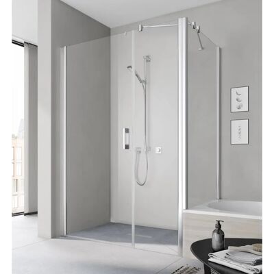Porte de Douche Pega Kermi - Argent brillant, 1030x200cm, Verre de sécurité ESG - Publicité Porte de Douche Pega Kermi - Argent brillant, 1030x200cm, Verre de sécurité ESG - Publicité