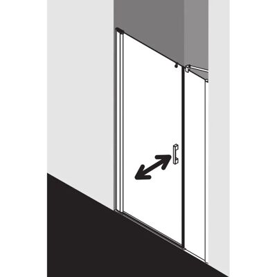 Porte de Douche Pega Kermi - Argent, 1100mm, Charnière Gauche - Type de Douche - Publicité Porte de Douche Pega Kermi - Argent, 1100mm, Charnière Gauche - Type de Douche - Publicité