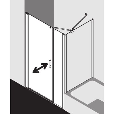 Porte de Douche Kermi Pega - Pivotante, Verre Clair, Hauteur 2000mm - Publicité Porte de Douche Kermi Pega - Pivotante, Verre Clair, Hauteur 2000mm - Publicité