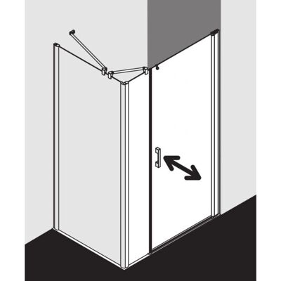 Porte battante Kermi Pega 120x185cm - Douche - Publicité Porte battante Kermi Pega 120x185cm - Douche - Publicité