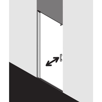 Porte de Douche Pega Kermi - 85x185cm, Verre Sécurisé, Argent - Publicité Porte de Douche Pega Kermi - 85x185cm, Verre Sécurisé, Argent - Publicité