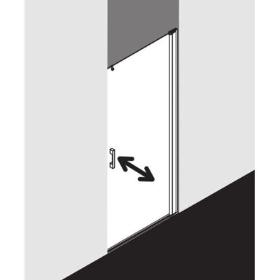Porte de Douche Pega Kermi - Droite, 90x200cm, Verre de Sécurité, Argent Brillant - Publicité Porte de Douche Pega Kermi - Droite, 90x200cm, Verre de Sécurité, Argent Brillant - Publicité