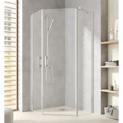 Enclos de Douche Pentagonal Kermi Pega - 90x90cm, Argent, Verre Clair - Paroi de Douche - Publicité Enclos de Douche Pentagonal Kermi Pega - 90x90cm, Argent, Verre Clair - Paroi de Douche - Publicité