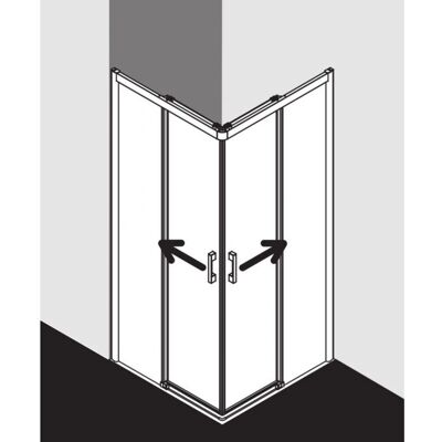 Porte de Douche Pega - 2 Pièces, Verre Clair, 870-890mm, à gauche - Publicité Porte de Douche Pega - 2 Pièces, Verre Clair, 870-890mm, à gauche - Publicité